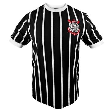 Imagem de Camiseta Corinthians Retro Democracia Infantil Preto-Unissex