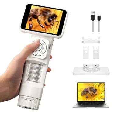 Imagem de Marhynchus Microscópio Digital LCD, Lupa USB Portátil Com Tela IPS de 2,8 Polegadas Com 8 Luzes LED e Vídeo 1080P, para Adultos, Crianças, Projetos de Soldagem, Observação da Natureza
