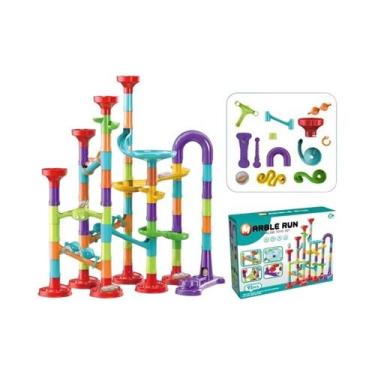 Imagem de Blocos De Montar 3D Para Crianças, Pista De Corrida De Bolas, Brinqued