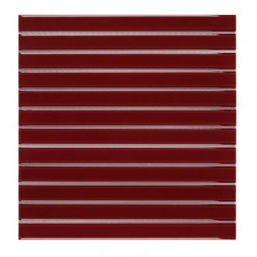 Imagem de Kit 1m² Pastilha de Vidro Lisa 30cm X 30cm Vermelha