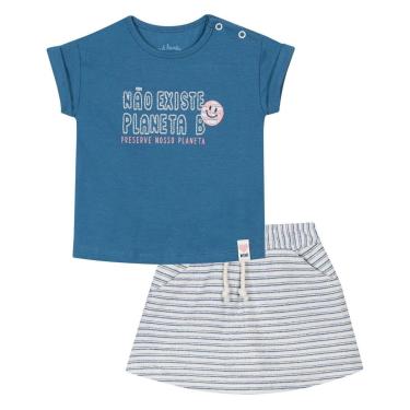 Imagem de Conjunto Infantil Menina Camiseta/Short Saia Nini & Bambini-Feminino