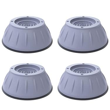 Imagem de 4 Pacote de Pisos para Máquina Lavar Anti-Vibração Anti-Impacto Anti-Ruído Ajustáveis em Altura Secadora Geladeira Móveis Eletrodomésticos Residenciais