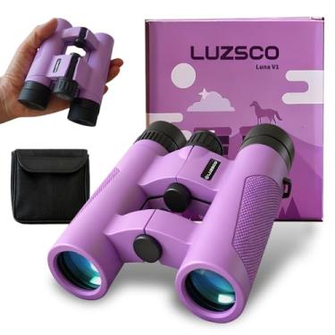 Imagem de Binóculos HD 10 x 25 para adultos – Binóculos compactos azuis leves com ampliação de 10x, lentes FMC e foco fácil, binóculo portátil para viagens, observação de pássaros, caminhadas, shows