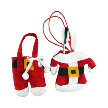 Imagem de Suporte Para Talheres Em Forma De Papai Noel, Bolsa De Natal E Ano Nov