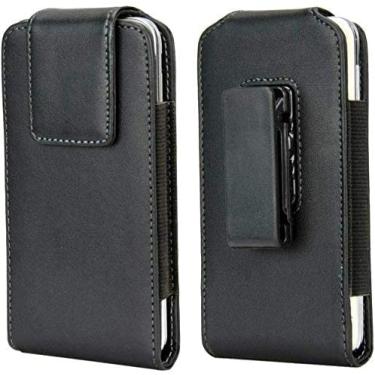 Imagem de Trade Horse Coldre para iPhone 12 Mini, bolsa giratória vertical com clipe de cinto, capa para iPhone 12 Mini (cabe com uma capa fina)