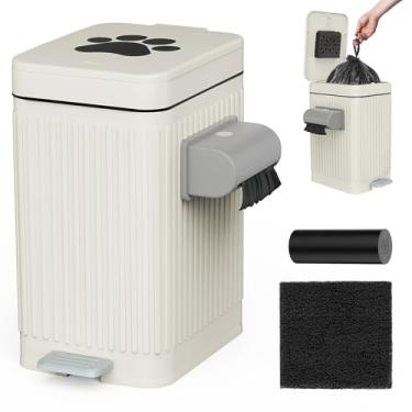 Imagem de lixeira branca Sacos de lixo para limpeza de cães, sacos de descarte