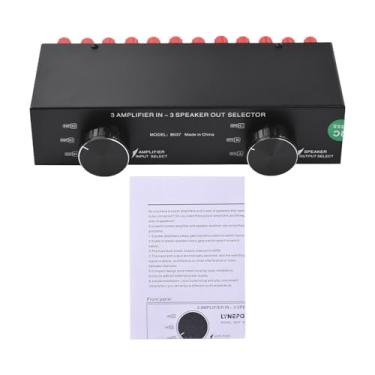 Imagem de RiToEasysports Seletor de Alto-falante Amplificador, Comutador 3 Em 3 Com Caixa de Aço Com Saída de Potência de 300 W para Gerenciamento de áudio Doméstico