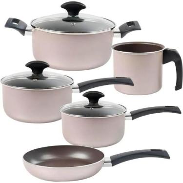 Imagem de Jogo de panelas brinox antiaderente 5 peças ceramic life essence