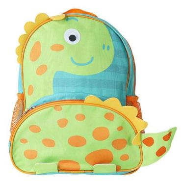 Imagem de Mochila Infantil Dinossauro Verde Com Bolso Frontal E Alças - Clio Pet