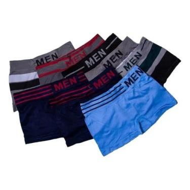 Imagem de Cueca Boxer Infantil Man Sem Costura Meninos, Kit 65Un, Multicolorido,