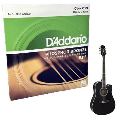 Imagem de Jogo De Cordas D`Addario Phosphor 014 Bronze Violão Ej18