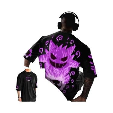 Imagem de Camiseta Unissex Oversized Pokemon Para Academia, Manga Curta, Algodão