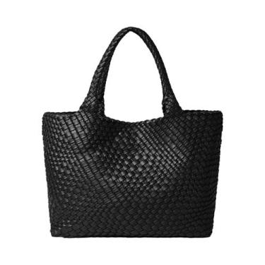 Imagem de Bolsa Grande De material vegano Trançada Para Mulheres, Bolsa De Praia