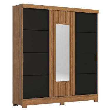 Imagem de Guarda Roupa Casal 3 Portas Deslizantes Com Espelho 200 cm B376 Briz