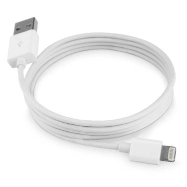 Imagem de Cabo de Dado Iphone 5 6 7s 8 Plus Nano 7 Ipad 4 Branco 1m
