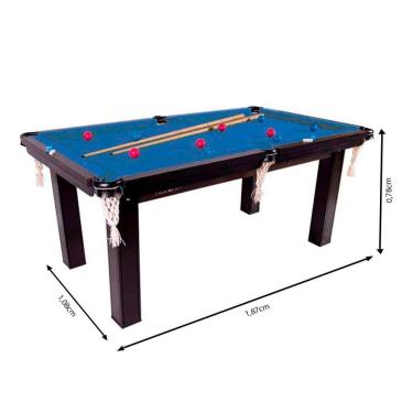Imagem de Mesa Sinuca Bilhar MDF 1,87x1,08 Procópio-Unissex