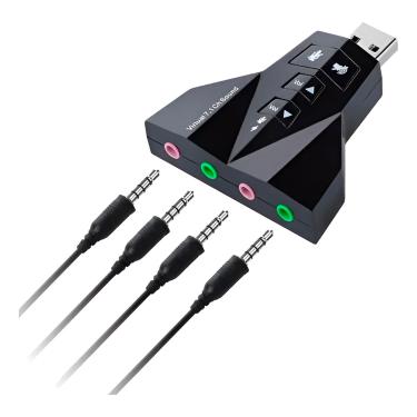 Imagem de Adaptador USB Placa de Áudio Microfone Fone Informática