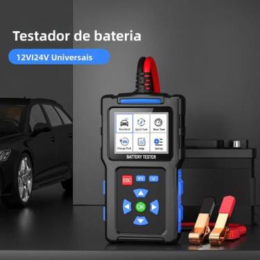 Imagem de Testador De Bateria Automotiva 12V 24V Para Baterias De Chumbo-Ácido, 