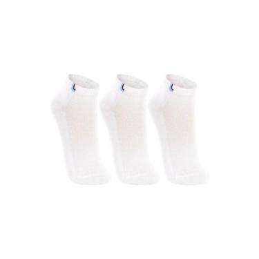 Imagem de Meia Lupo Unissex 03225 Au Sport Kit C/3, Branco, Branco, Azul, 41/44