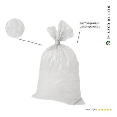 Imagem de Saco De Lixo 20L Reforçado Transparente 100 Und - Higipack