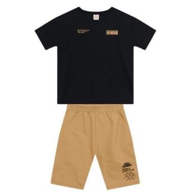 Imagem de Conjunto infantil menino oversized tropical Brandili-Masculino