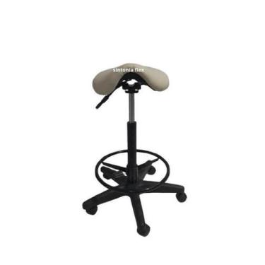 Imagem de Cadeira Mocho Sela Alta Tatoo E Cílios 65Cm 75Cm Corano Bege - Sintoni