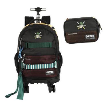 Imagem de Kit Mochila Rodinhas 360 + Estojo Box Original One Piece - - Luxcel, P