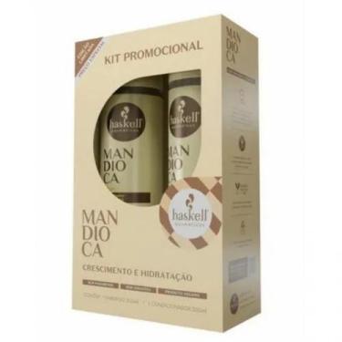 Imagem de Kit Haskell Mandioca Shampoo + Condicionador 300ml Hidratação e Cresci
