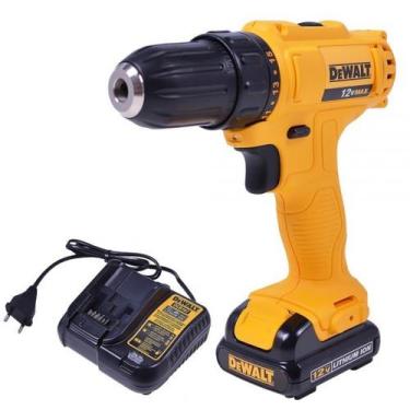 Imagem de Furadeira  Parafusadeira à Bateria 12v DCD700LC1BR  Bivolt  Dewalt