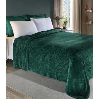 Imagem de Cobertor Flannel Casal Lar E Lazer Verde, UN, Verde