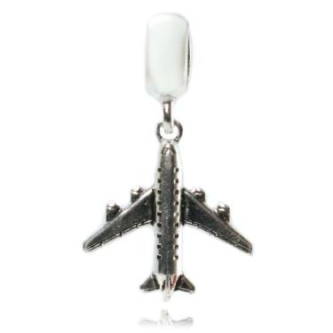 Imagem de Promoção Berloque Charms Prata Maciça 925 Avião, 2, Prata