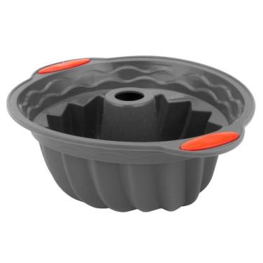 Imagem de Forma De Silicone Antiaderente Flexível Bolo Torta Pudim Pão Reutilizá