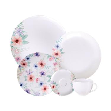 Imagem de Aparelho Jantar Tramontina Floratta Porcelana Decorada 30 Peças Tramontina