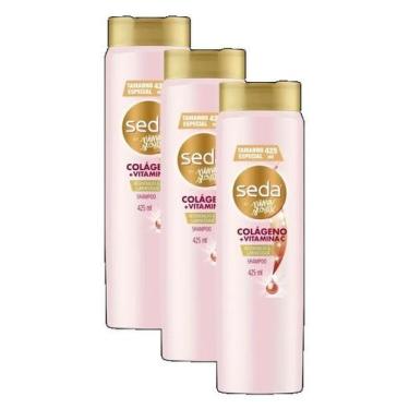 Imagem de 3 Shampoo Seda by Niina Secrets Colágeno + Vitamina C 425ML