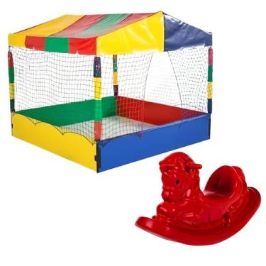 Imagem de Piscina de Bolinhas Quadrada 1,50 Gangorra 1 Lugar Infantil - Rotoplay
