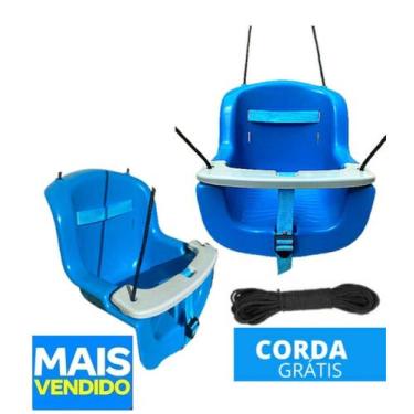 Imagem de Balanço Infantil Suspenso Bebê Azul Brinquedo Criança - baby Kids