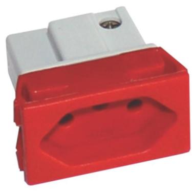 Imagem de Tomada de Painel com Borne 10A 250V Vermelho - S8622 - STECK