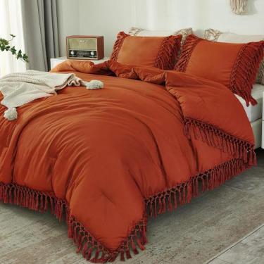 Imagem de Conjunto de edredom Andency Burnt Orange King Size 3 peças