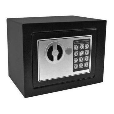 Imagem de STO197 - Cofre Digital Eletronico Com Chave E Senha Aço 23x17cm