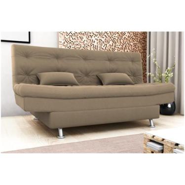 Imagem de Sofá Cama Matrix Salome 434 3 Lugares Encosto Reclinável, Bege, 3