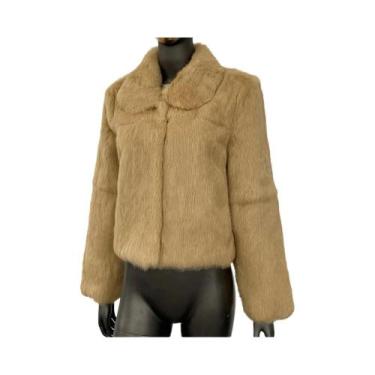 Imagem de Casaco Feminino De Pele De Coelho Natural Para Outono Inverno, Jaqueta