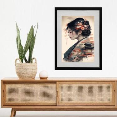Imagem de Quadro Gueixa Paisagem Japonesa - 60x48cm