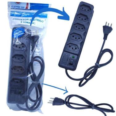 Imagem de Filtro De Linha Extensão 5 Tomadas/Entradas Eletro G2