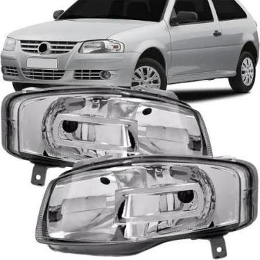 Imagem de Par farol gol g4 2006 07 08 09 10 11 12 13 2014 masc cromada - BBS BIB