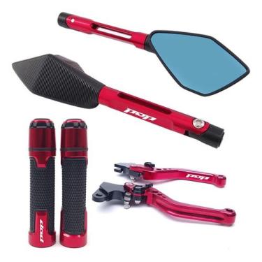 Imagem de Kit Manete Manopla Retrovisor Pop 100 Pop 110 Gravado Laser - Special 