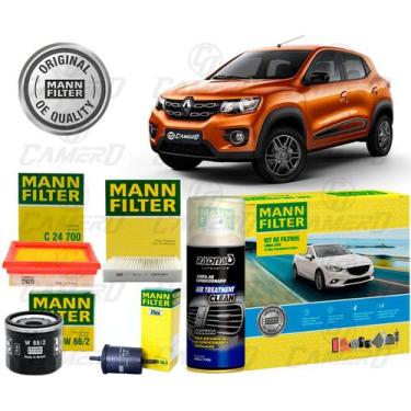 Imagem de Kit De Filtros Mann Renault Kwid 2017/2022 + Limpa Ar Condicionado Hig