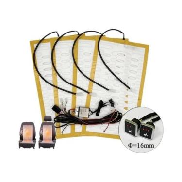 Imagem de Kit Universal De Aquecimento Para Assentos De Carro 12V Com Controle D