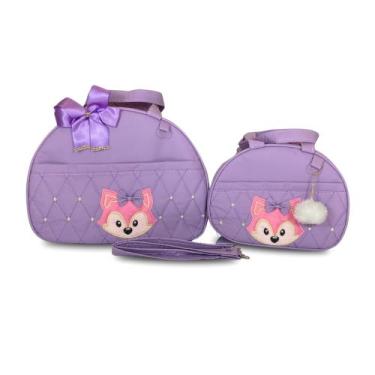Imagem de Kit Bolsa Maternidade 2 Peças Grande Impermeável + Mochila + Trocador 
