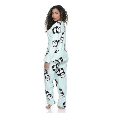 Imagem de Pijama Feminino Adulto Promoção Ultra Soft Manga Longa - Tere, Verde c
