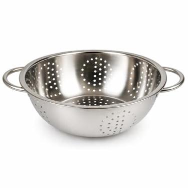Imagem de Escorredor de Massas Inox 33cm com Alças Laterais – Cozinha, Frutas, Legumes e Macarrão...